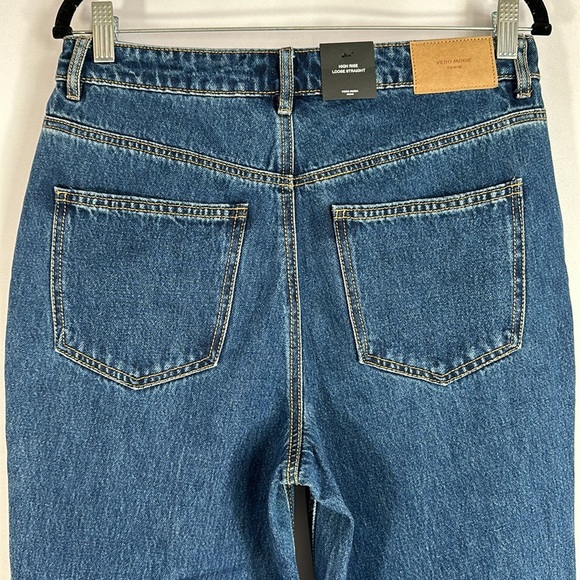 Vero Moda Blue High Rise Loose Straight Jeans NWT - Picture 8 of 10